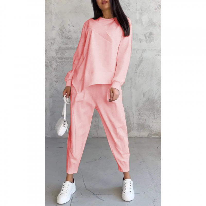 Conjunto de sudadera de manga larga y pantalón para mujer