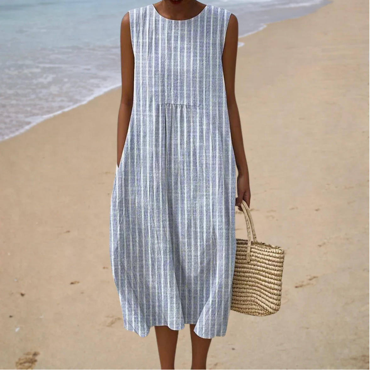 Anais | Vestido de rayas para la playa