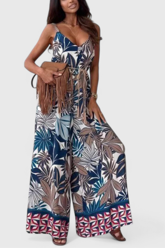 Mono de Pierna Ancha Gabriella con Estampado Audaz