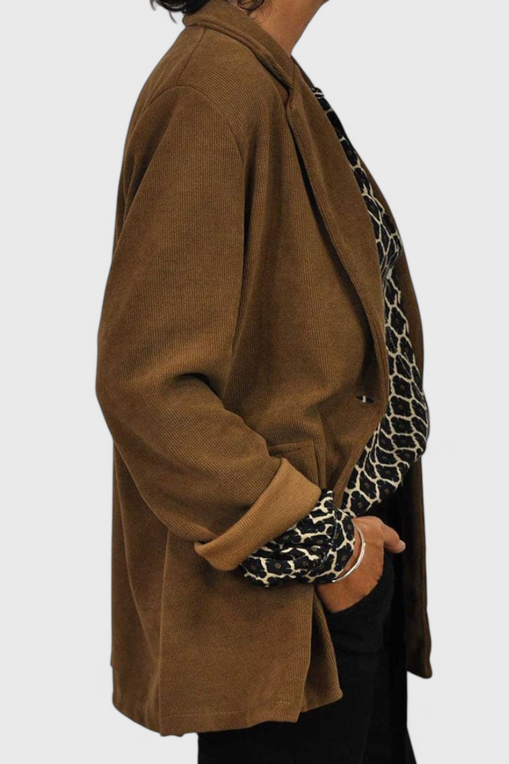 Blusa Jemima con Botones y Estampado Geométrico