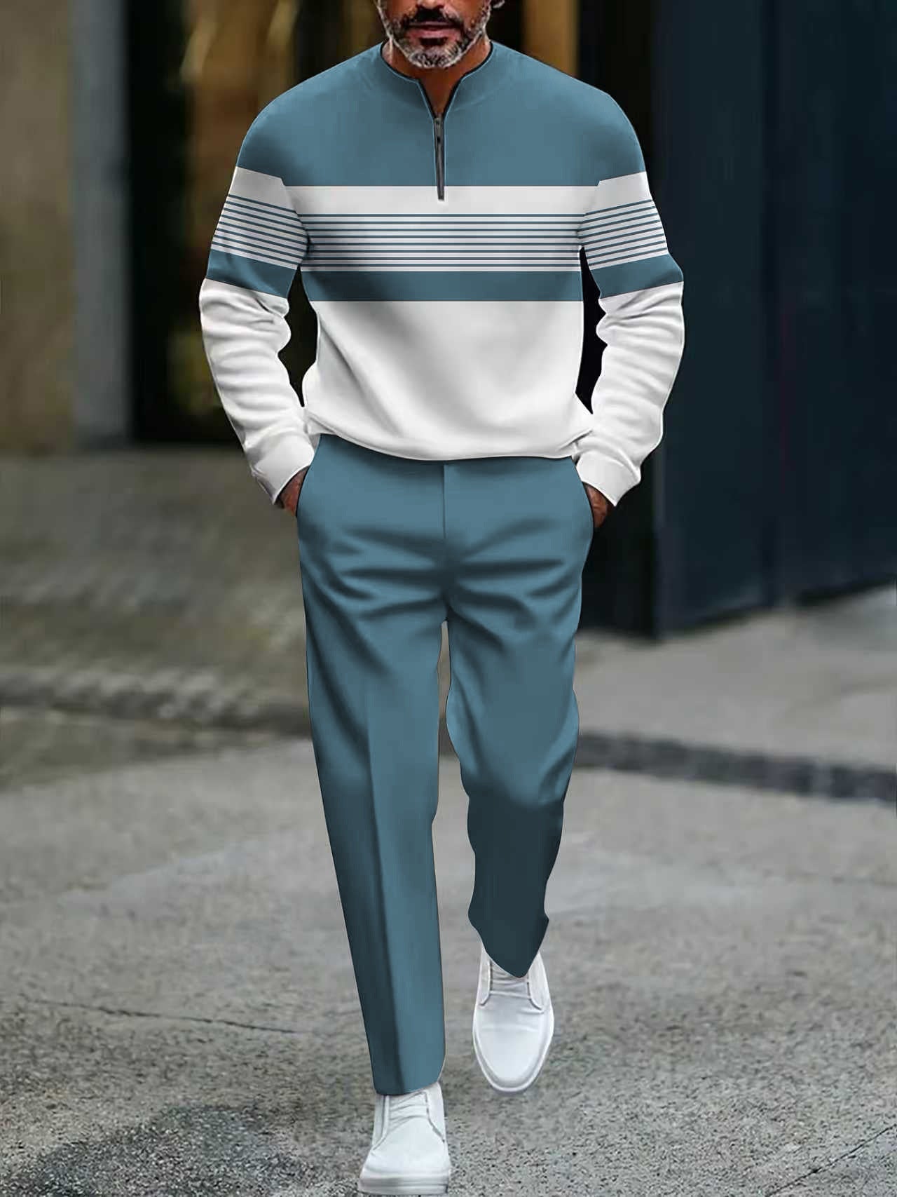 Conjunto Hombre Jersey Gráfico Pantalón