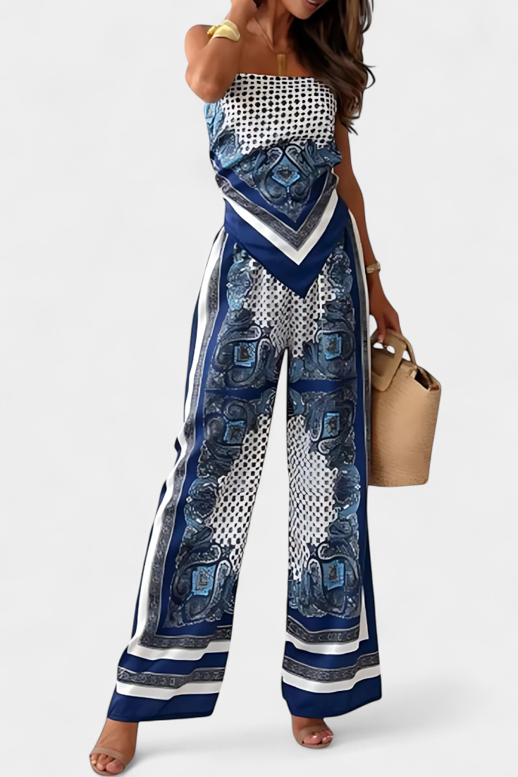 Conjunto Leonie Paisley con Tirantes