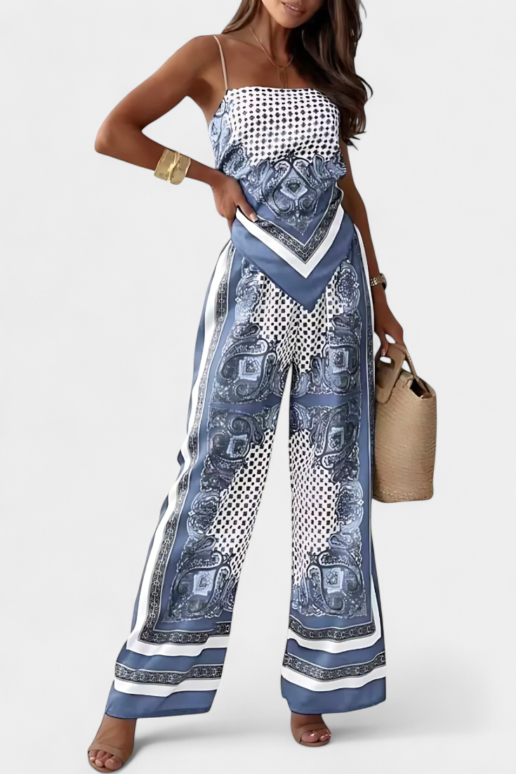 Conjunto Leonie Paisley con Tirantes