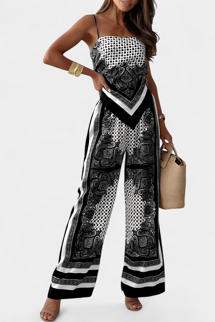 Conjunto Leonie Paisley con Tirantes