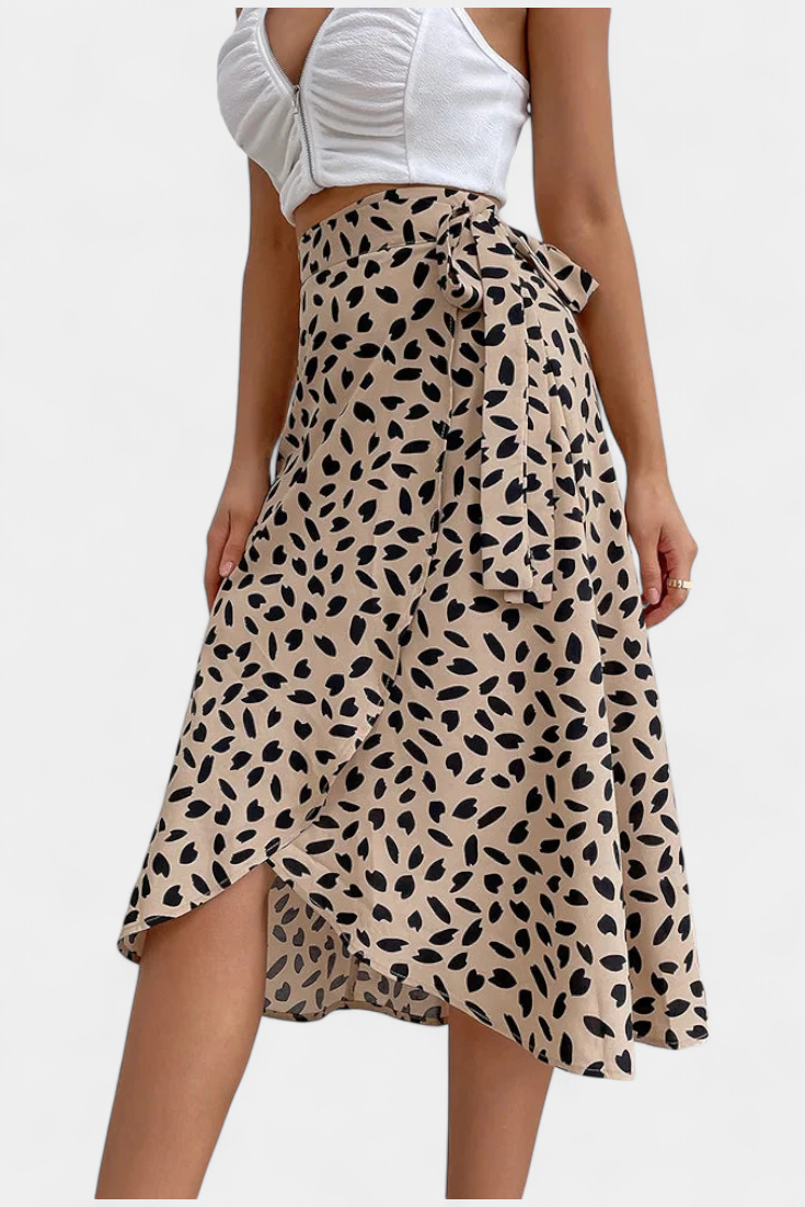 Falda Boho Camila con Estampado Asimétrico