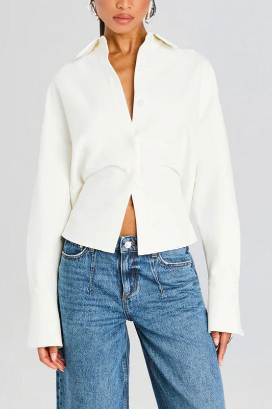 Camisa Botonada Draped Grace