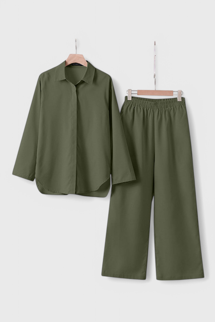 Conjunto de Lino y Algodón de Dos Piezas Skye con Silueta Relajada