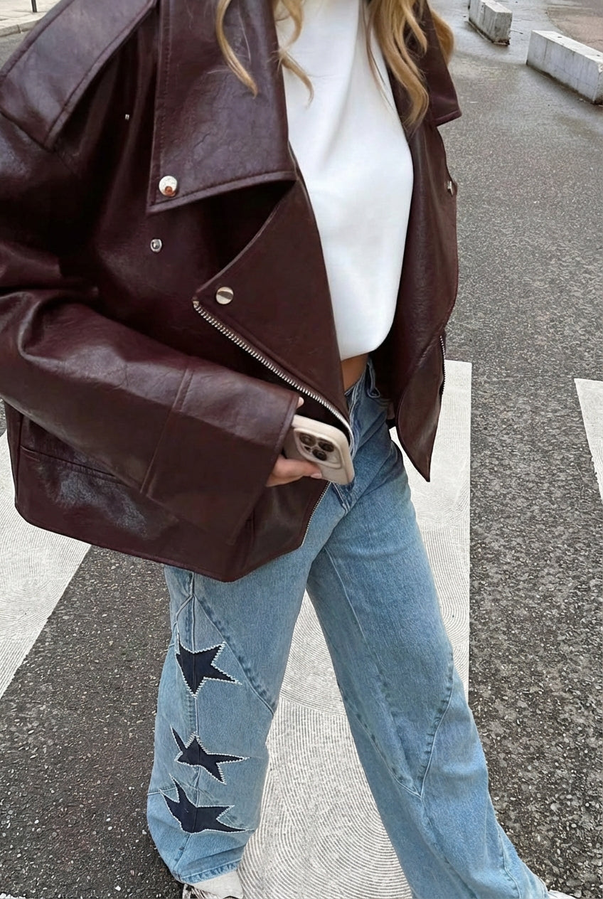 Jeans Wide Leg "Starry Night"