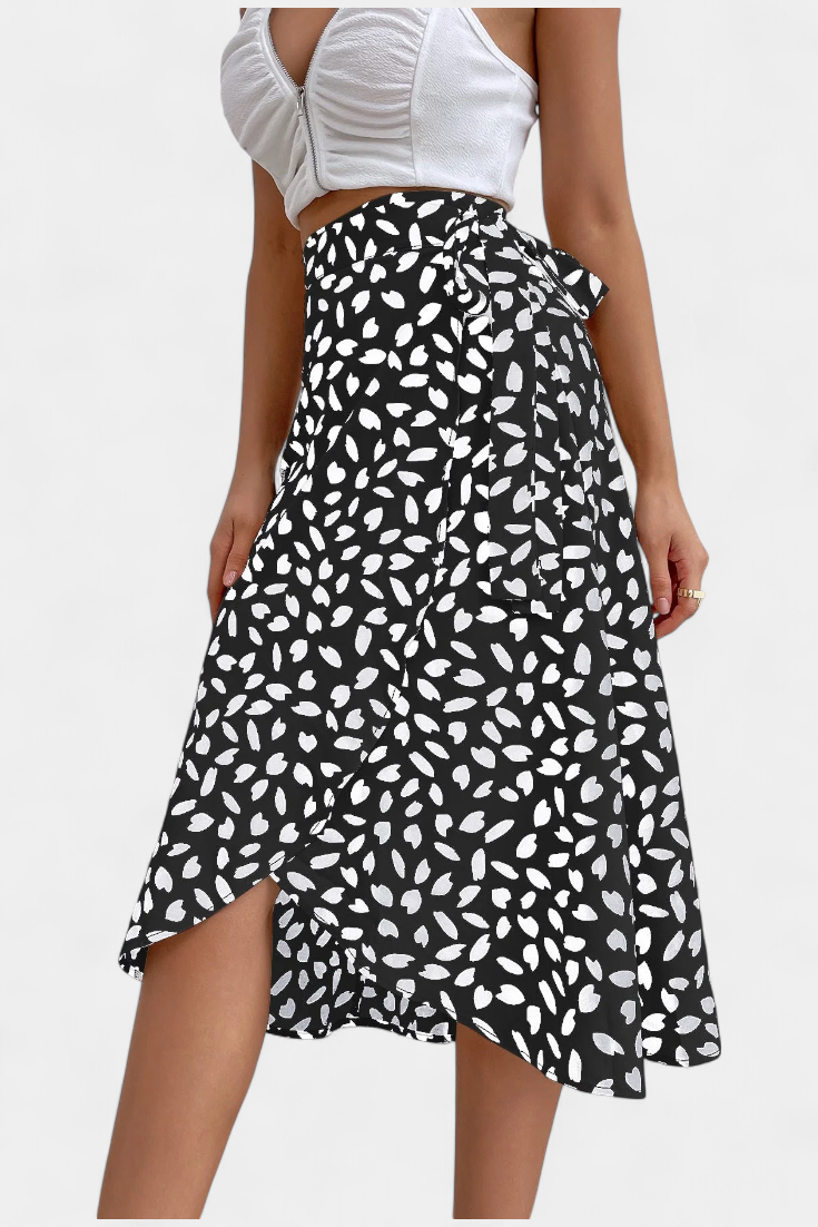 Falda Boho Camila con Estampado Asimétrico