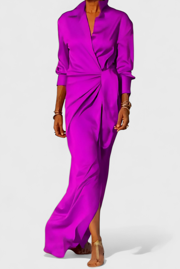 Vestido Largo de Fiesta Marbella con Lazo