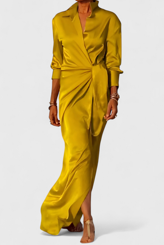 Vestido Largo de Fiesta Marbella con Lazo