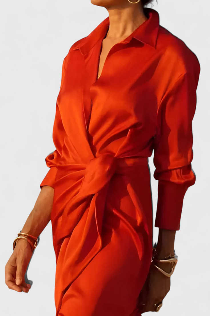 Vestido Largo de Fiesta Marbella con Lazo