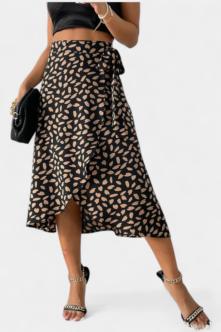 Falda Boho Camila con Estampado Asimétrico
