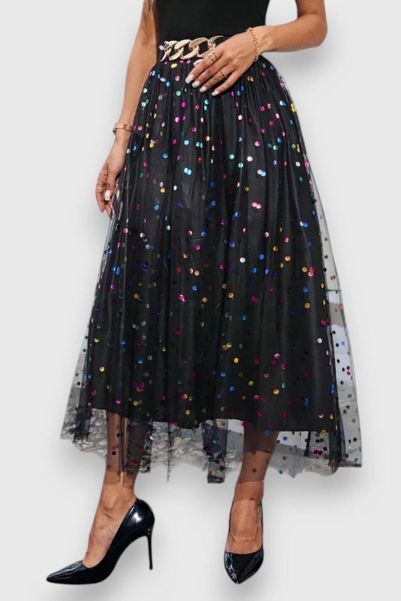 Falda de Lunares Colorida