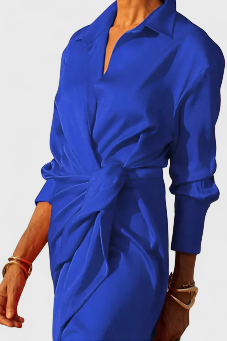 Vestido Largo de Fiesta Marbella con Lazo