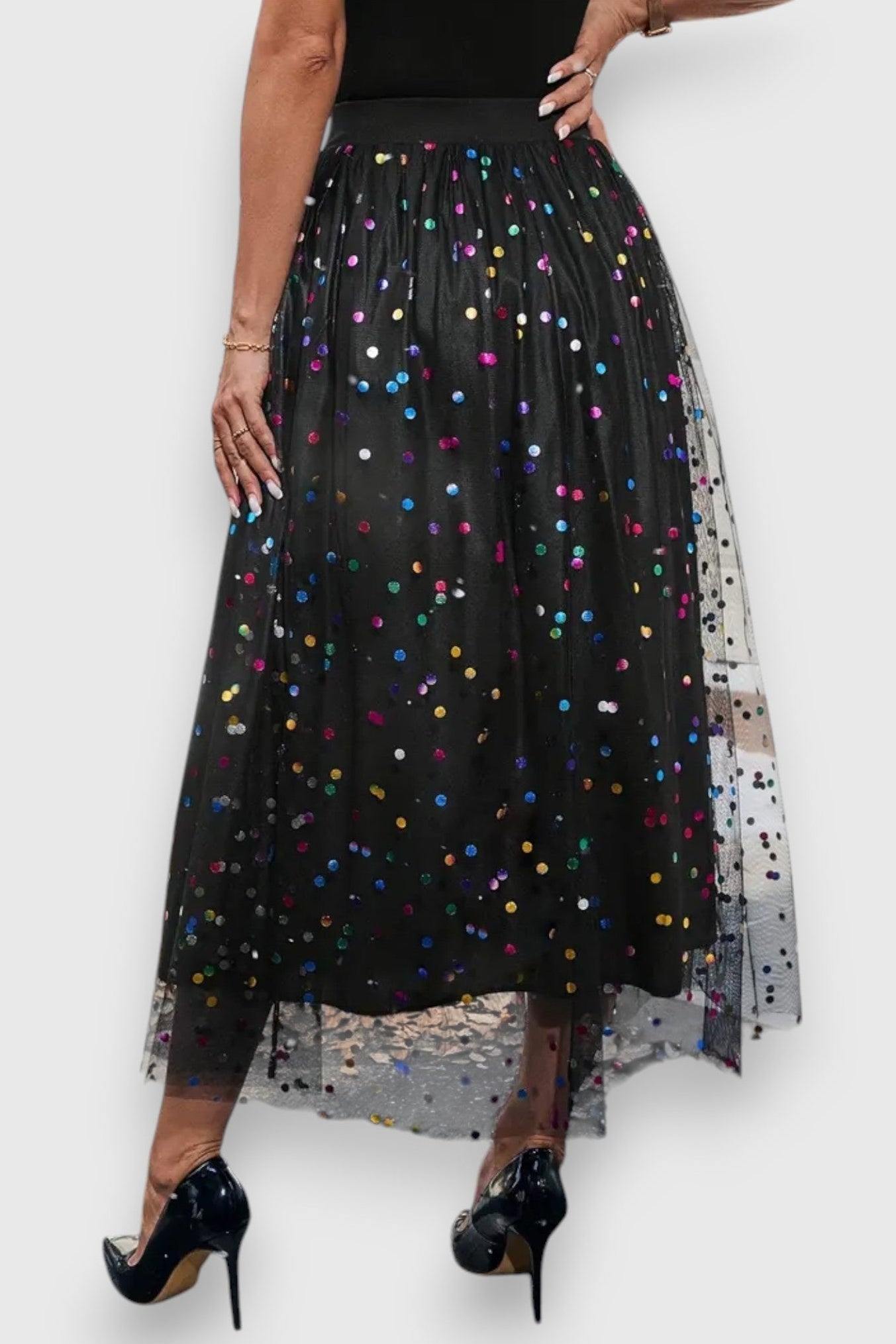 Falda de Lunares Colorida