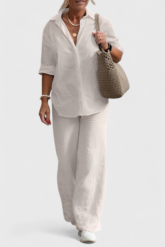 Conjunto de Lino y Algodón de Dos Piezas Skye con Silueta Relajada