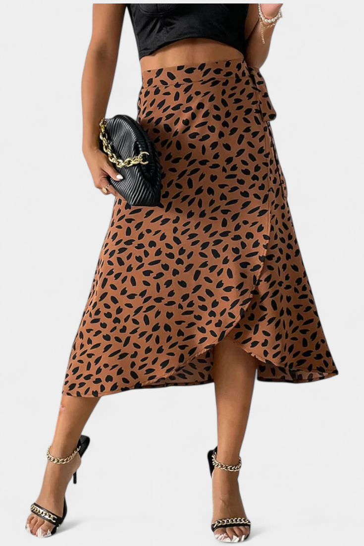 Falda Boho Camila con Estampado Asimétrico