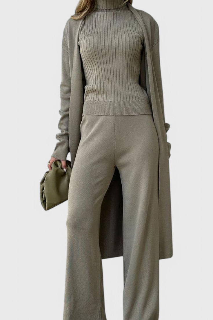 Conjunto de Punto Mahalia de 3 Piezas