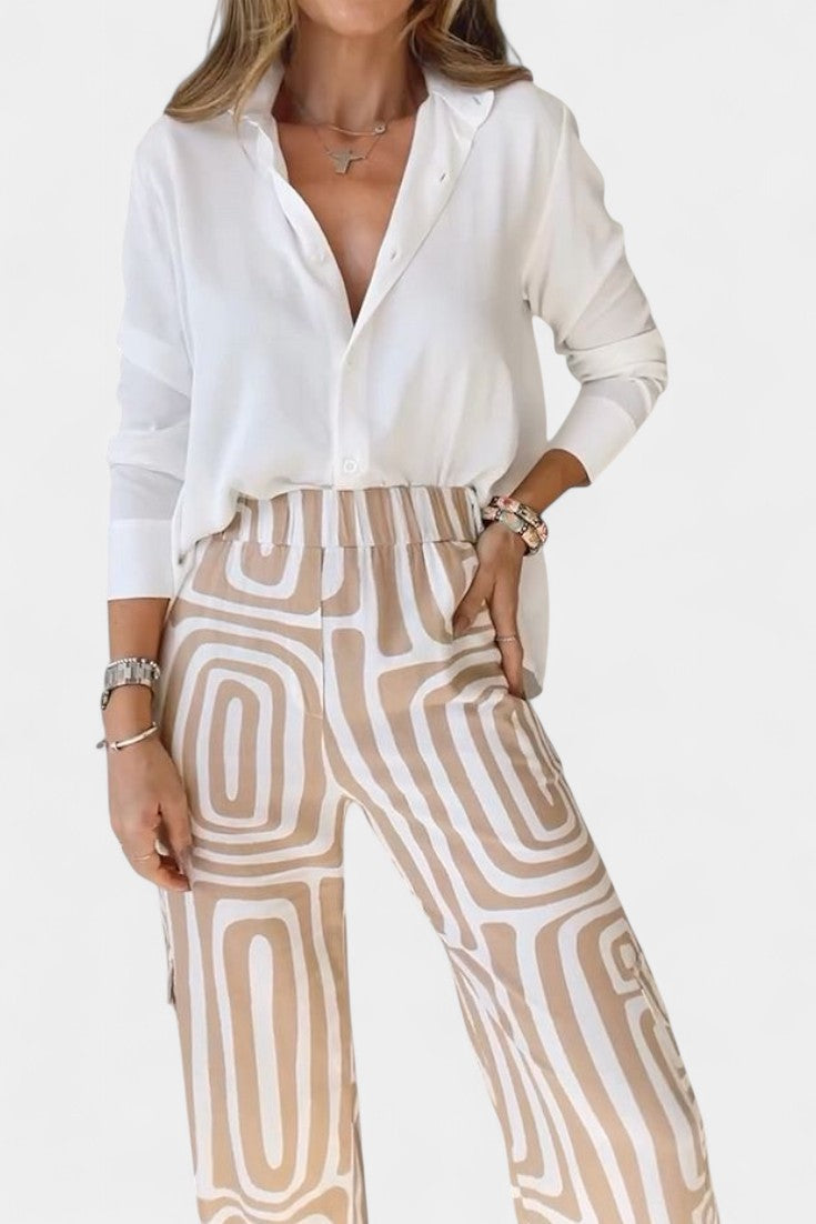 Conjunto de Dos Piezas Calla de Manga Larga