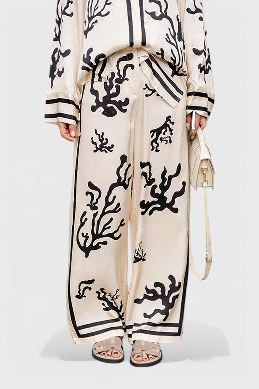 Conjunto de Pierna Ancha Nazaret con Estampado Artístico