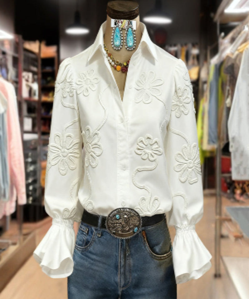 Blusa informal con estampado floral