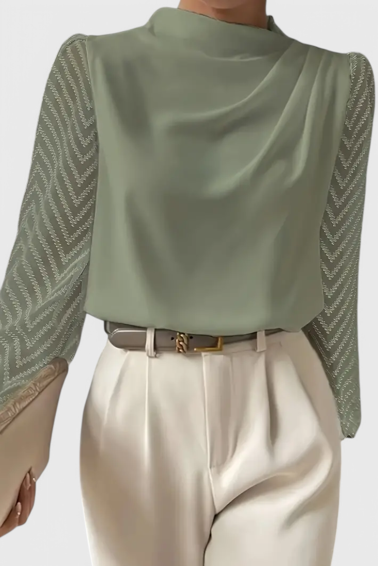 Blusa Elegante Zaraa con Mangas Transparentes