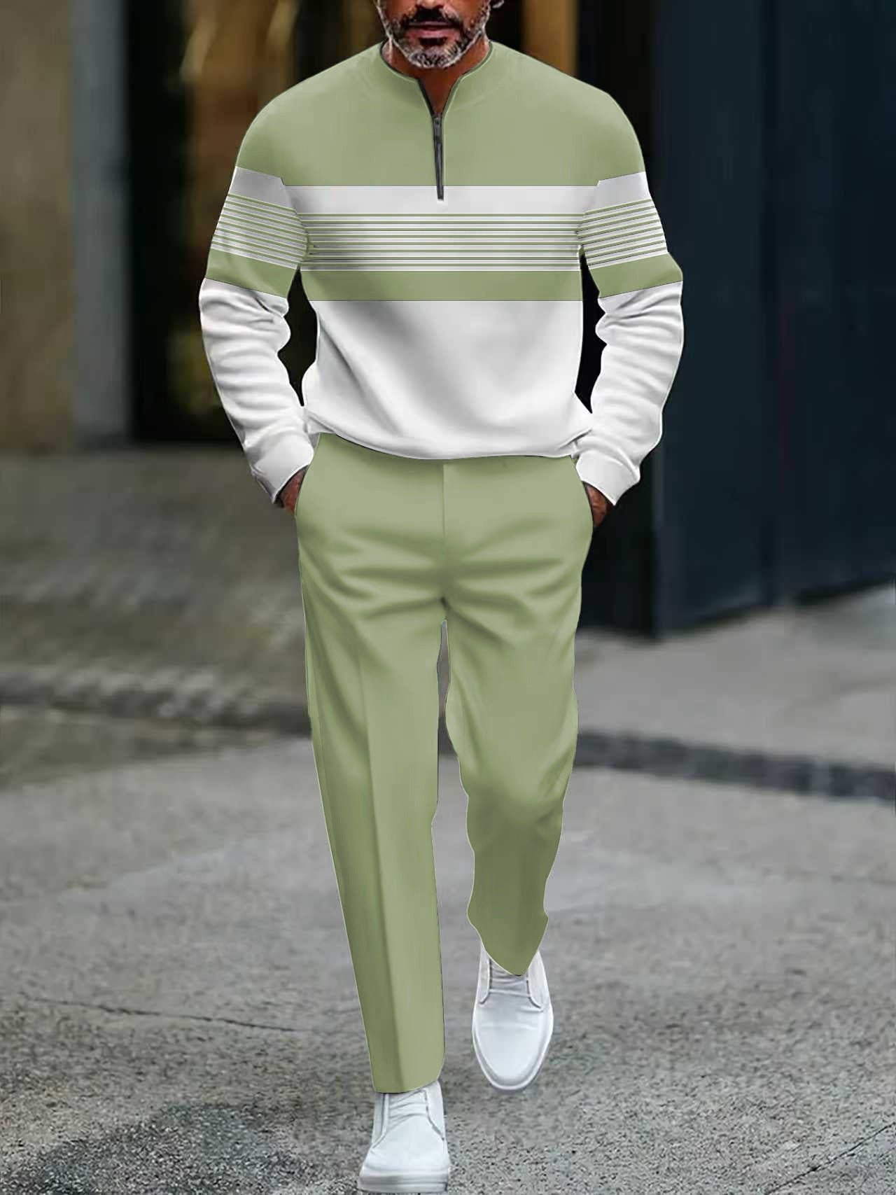 Conjunto Hombre Jersey Gráfico Pantalón