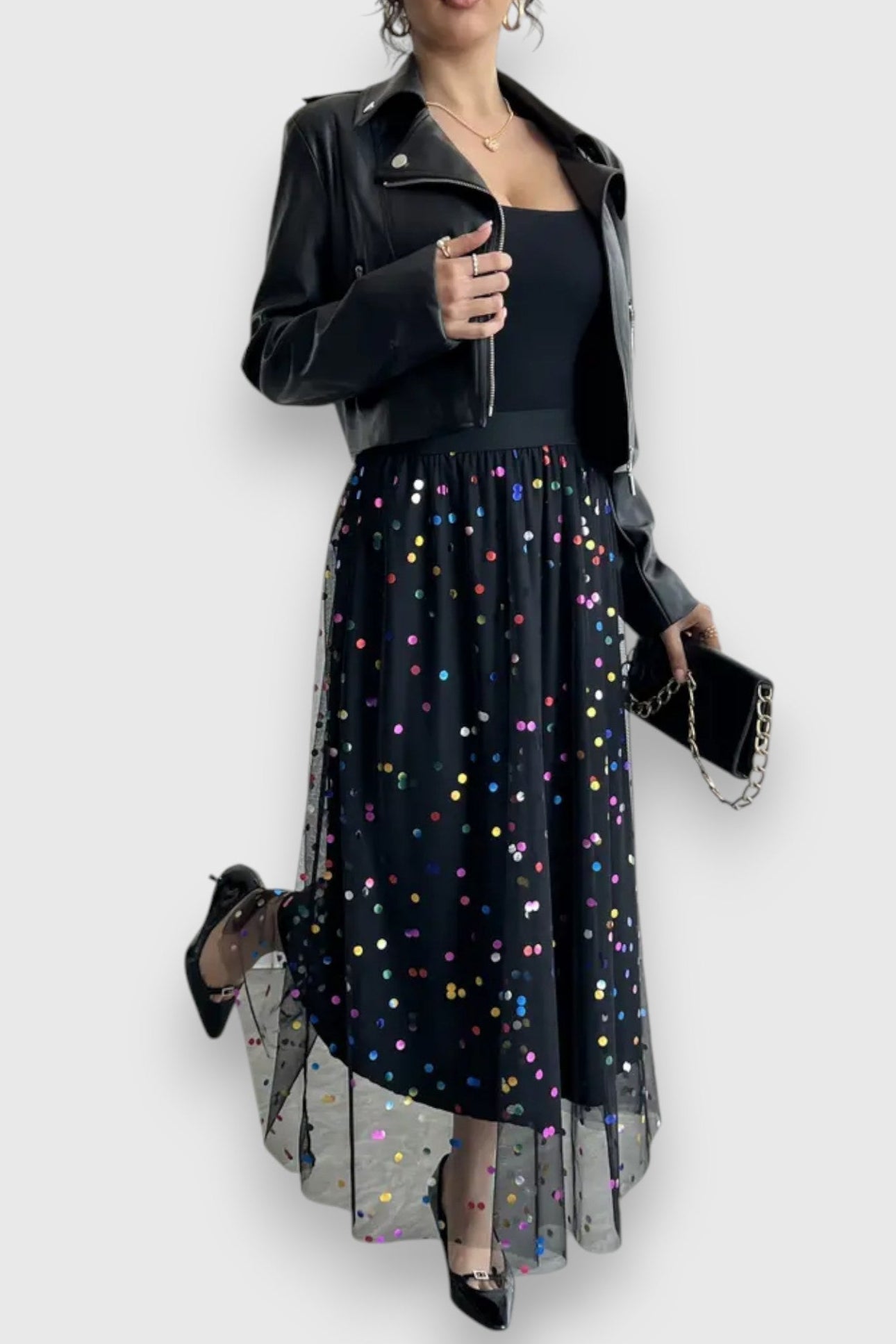 Falda de Lunares Colorida