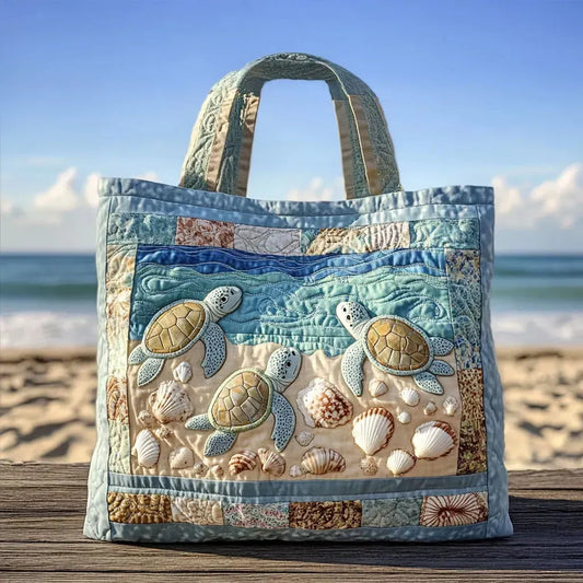 Bolso acolchado artesanal con tortuga