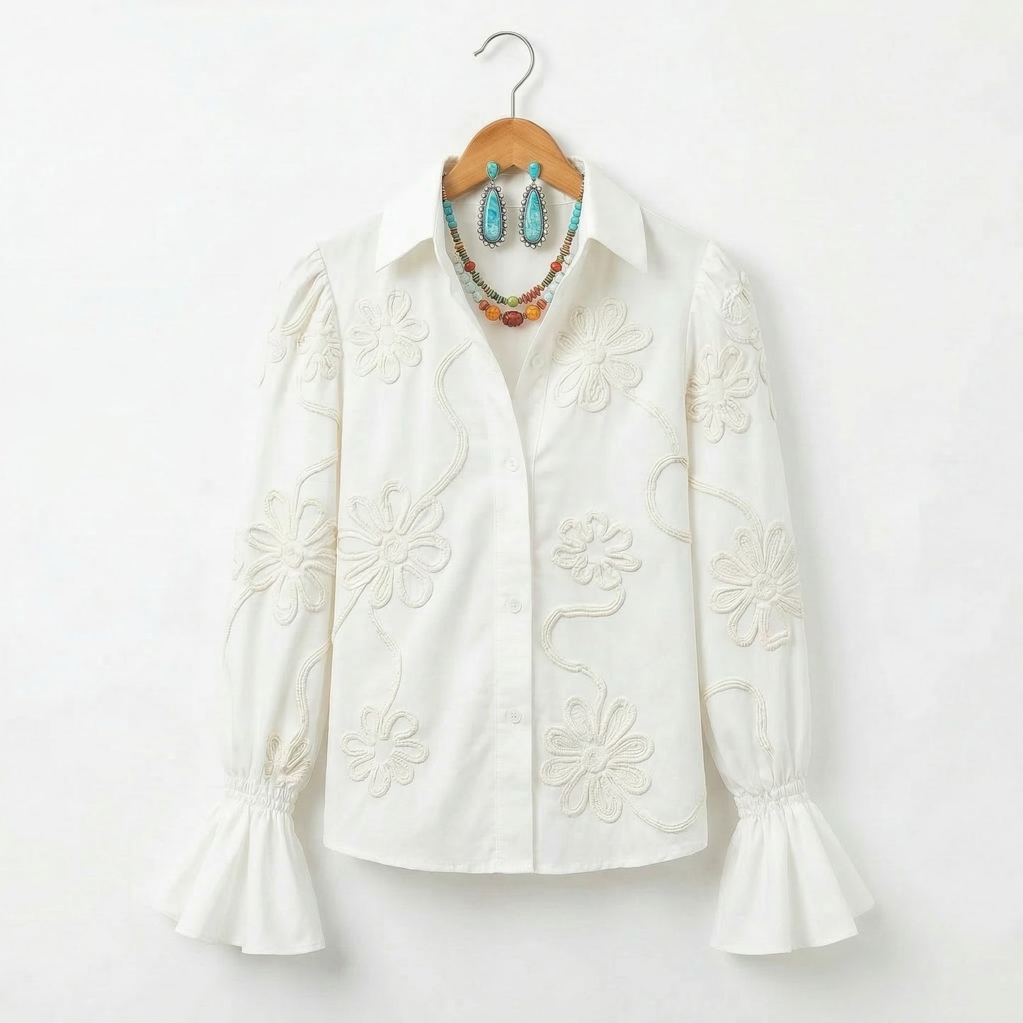 Blusa informal con estampado floral