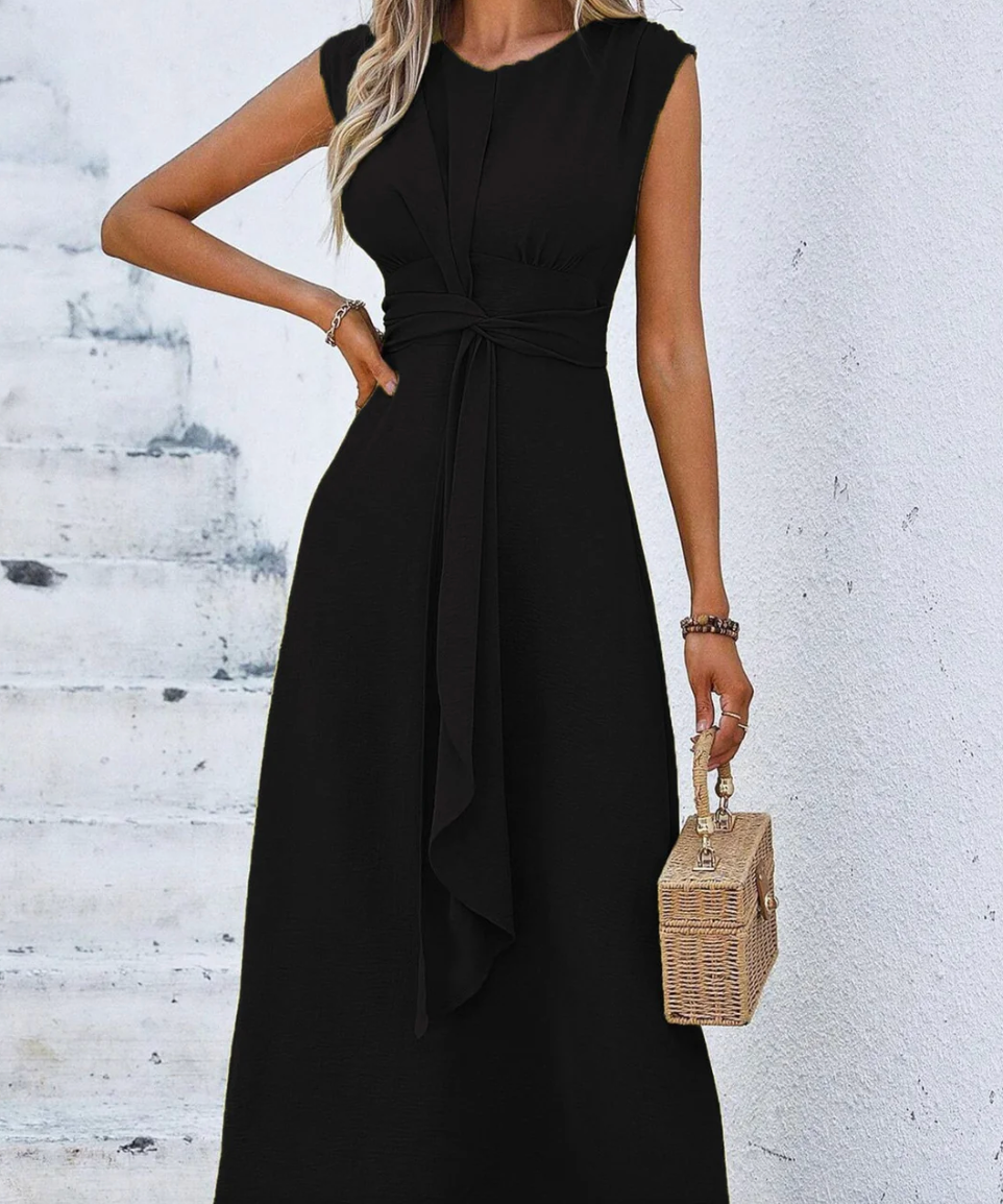 Eva - Vestido elegante sin mangas con cinturón ajustable