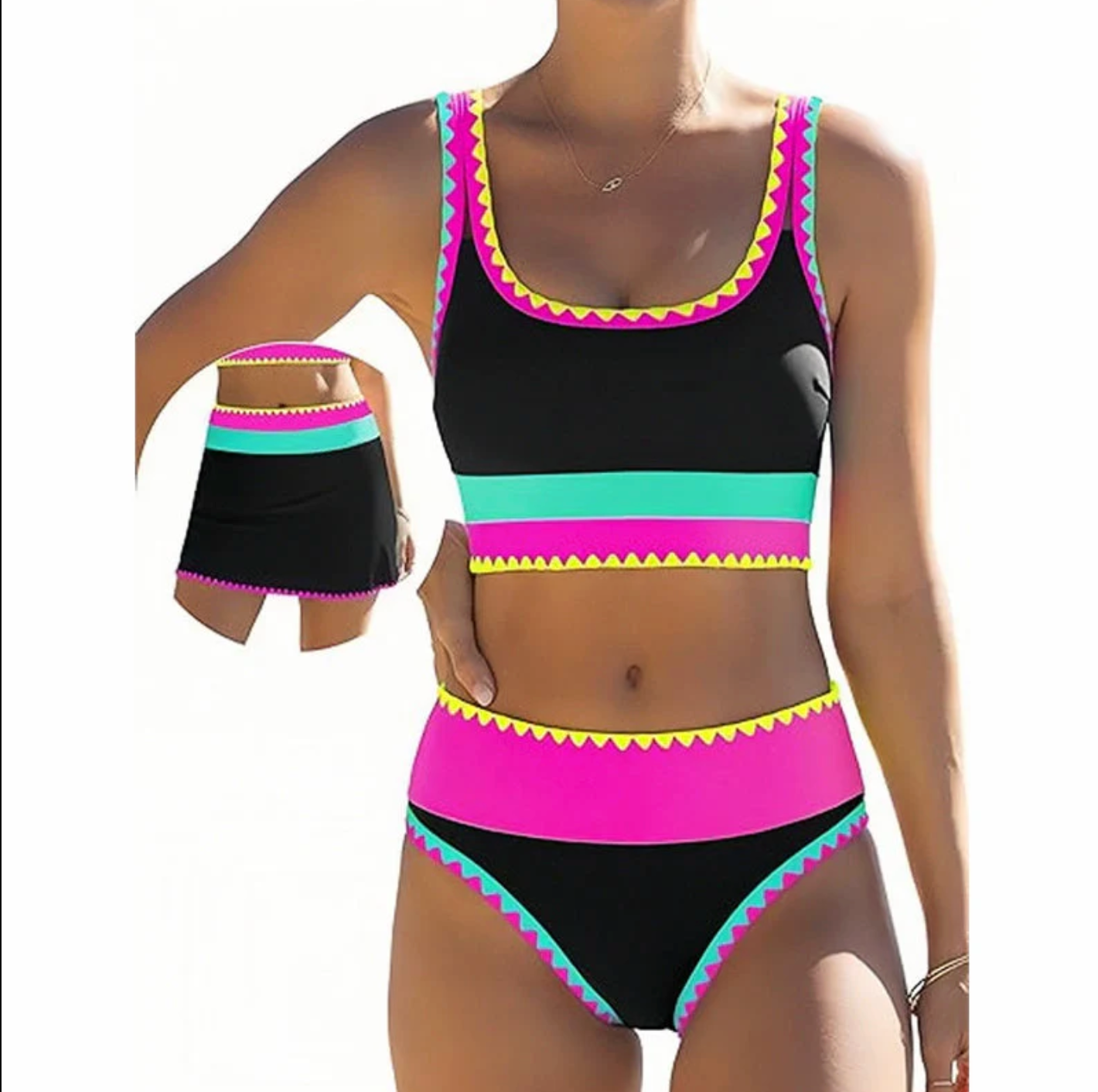 Conjunto de bikini de 3 piezas para mujer