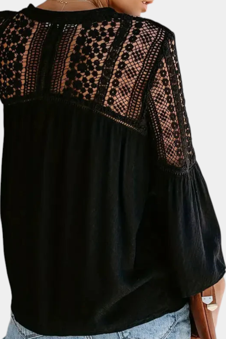 Blusa de Encaje Tejido al Sol