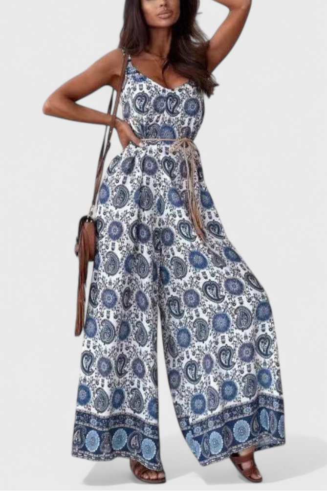 Mono de Pierna Ancha Gabriella con Estampado Audaz