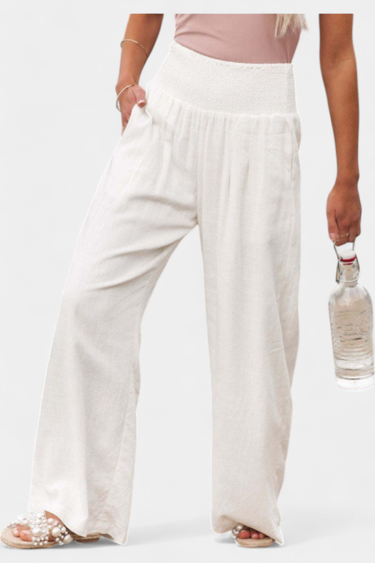 Pantalones Lexia de Algodón y Lino con Corte Fluido y Elegancia Natural