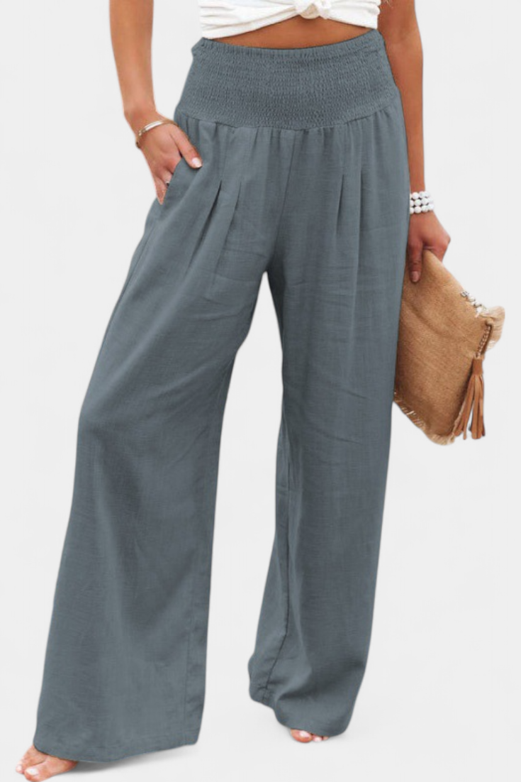 Pantalones Lexia de Algodón y Lino con Corte Fluido y Elegancia Natural