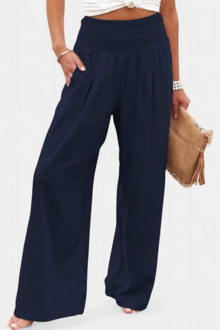 Pantalones Lexia de Algodón y Lino con Corte Fluido y Elegancia Natural