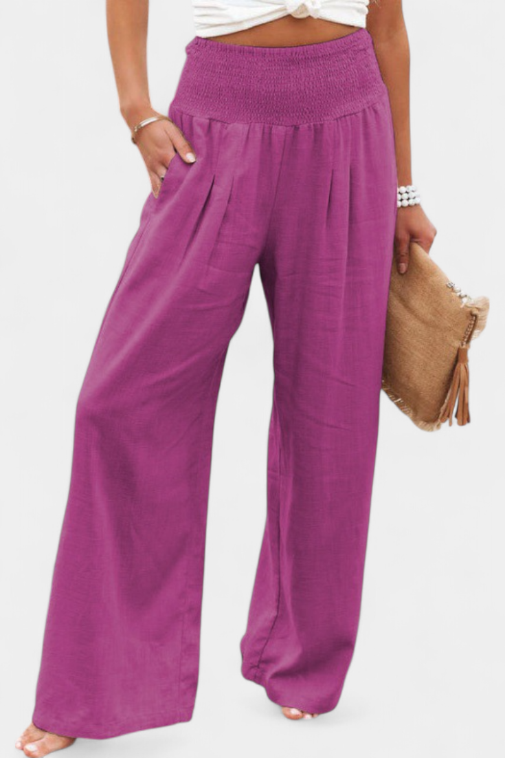 Pantalones Lexia de Algodón y Lino con Corte Fluido y Elegancia Natural