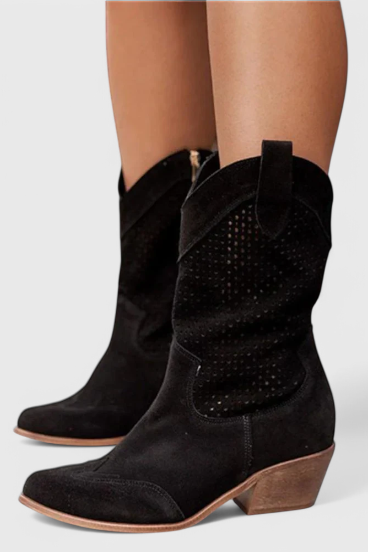 Botas de Cowboy Modernas Annalla con Cremallera Lateral