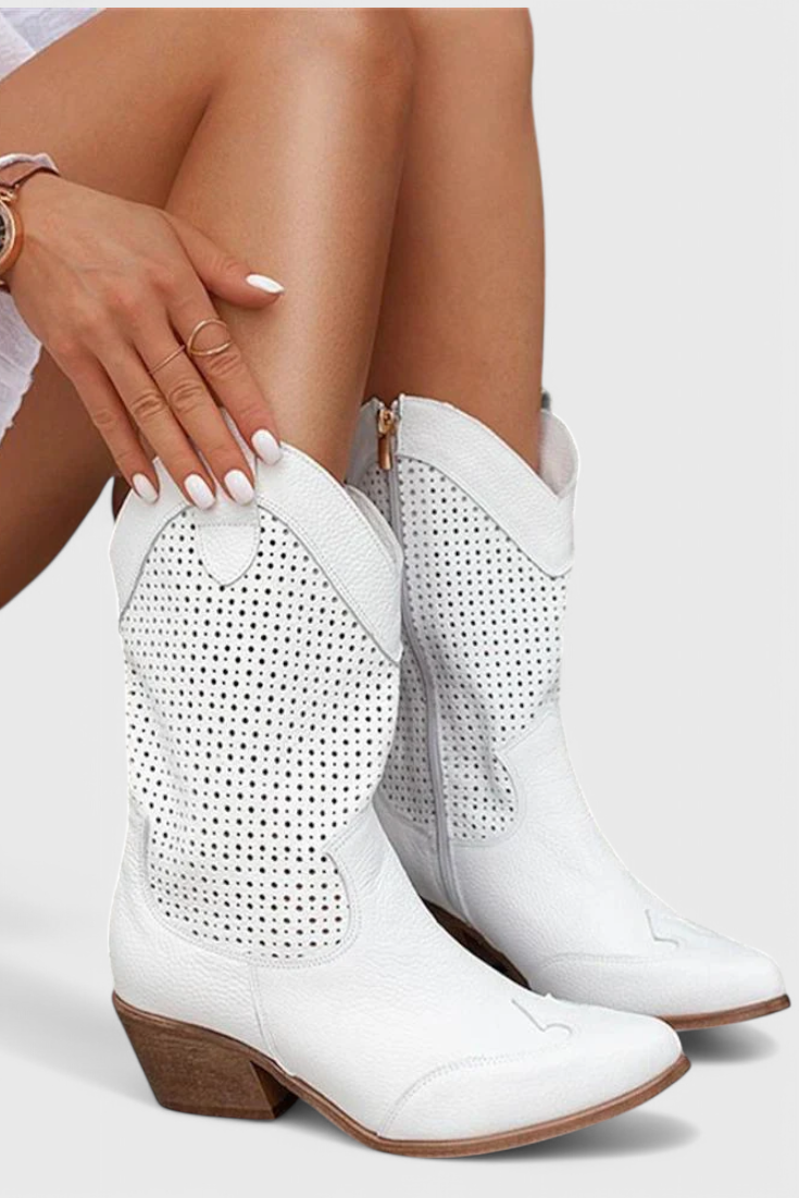 Botas de Cowboy Modernas Annalla con Cremallera Lateral