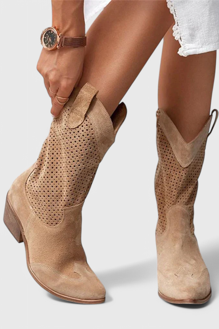 Botas de Cowboy Modernas Annalla con Cremallera Lateral