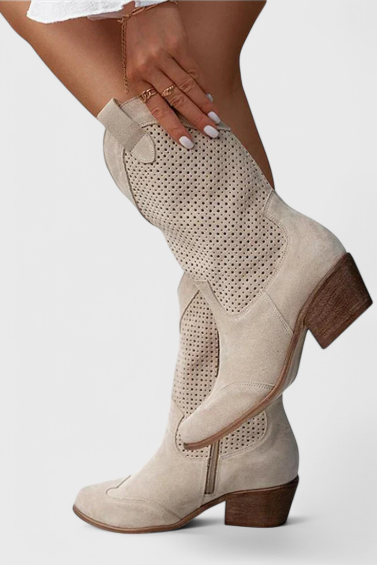 Botas de Cowboy Modernas Annalla con Cremallera Lateral