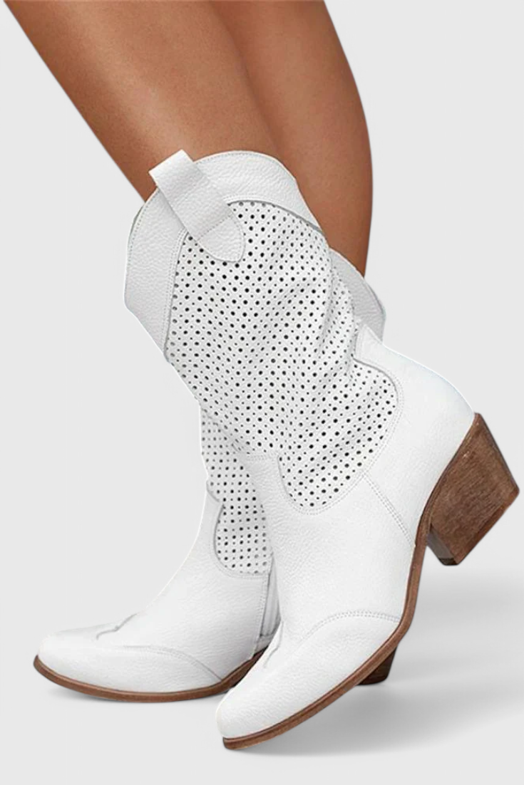 Botas de Cowboy Modernas Annalla con Cremallera Lateral