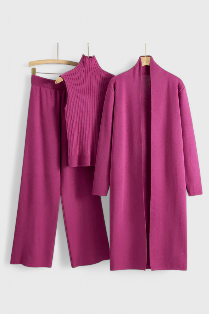 Conjunto de Punto Mahalia de 3 Piezas