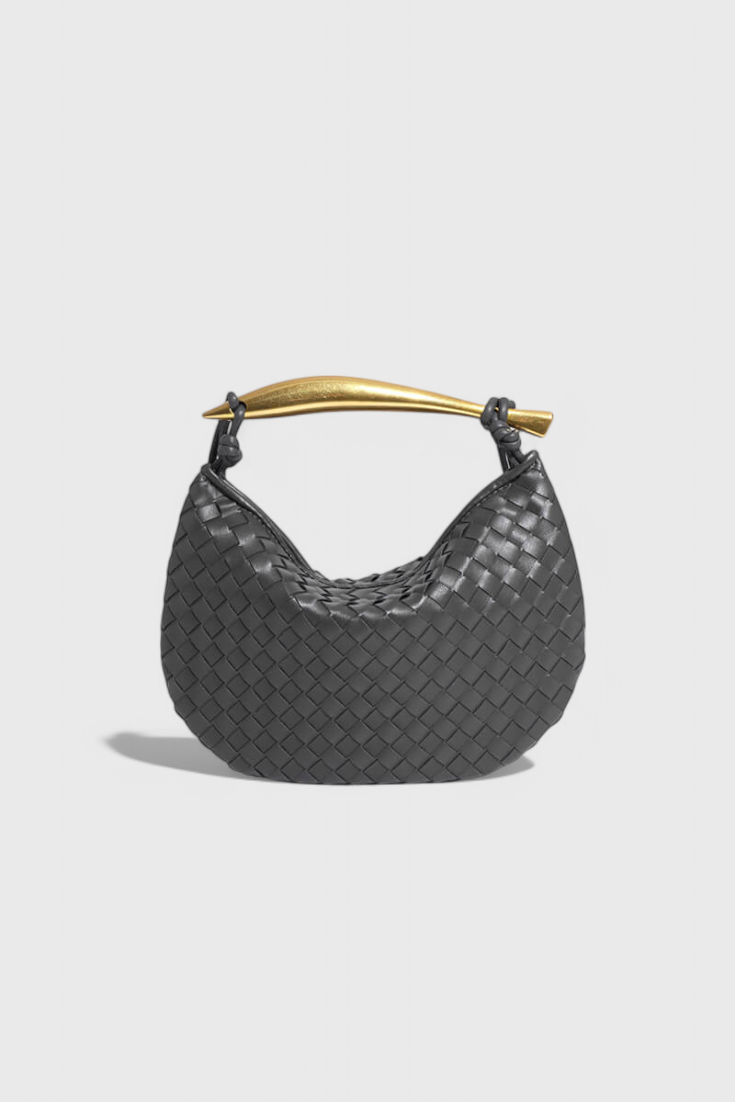 Bolso Gerda Woven con Asa de Oro