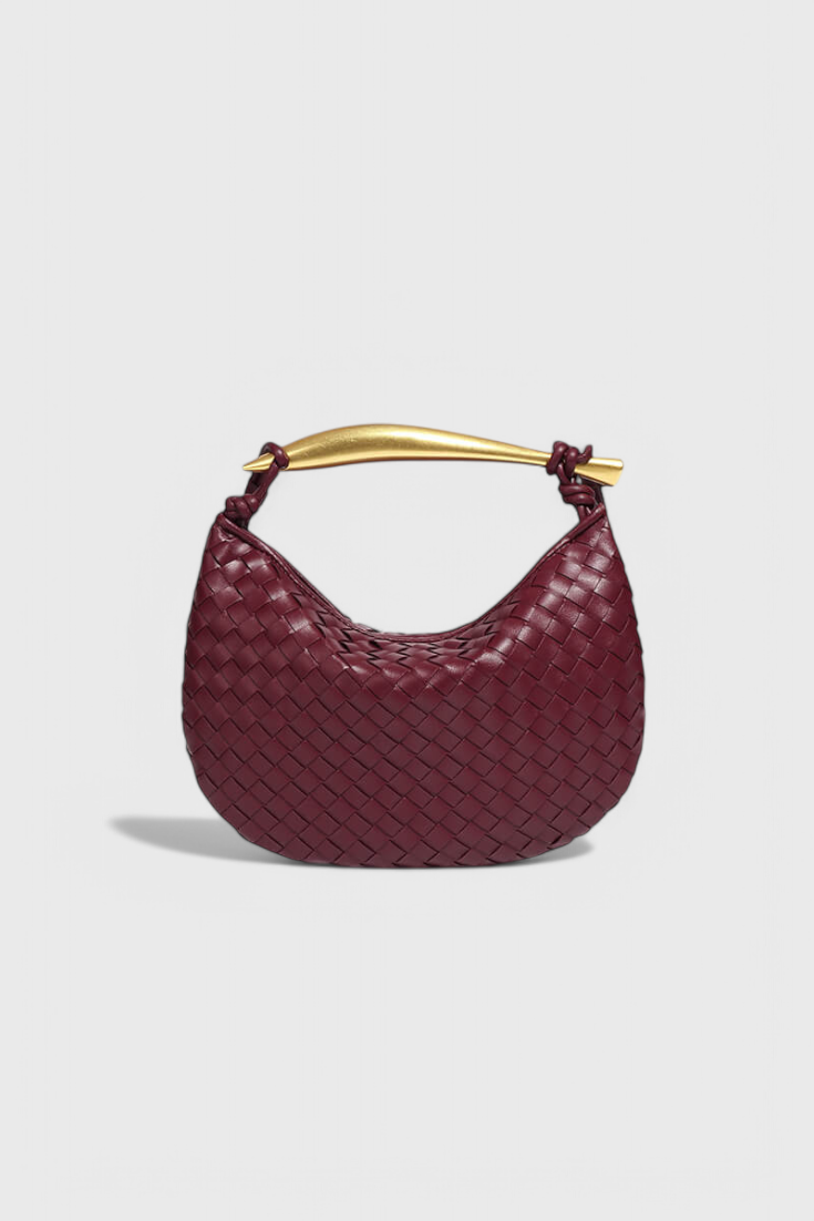 Bolso Gerda Woven con Asa de Oro