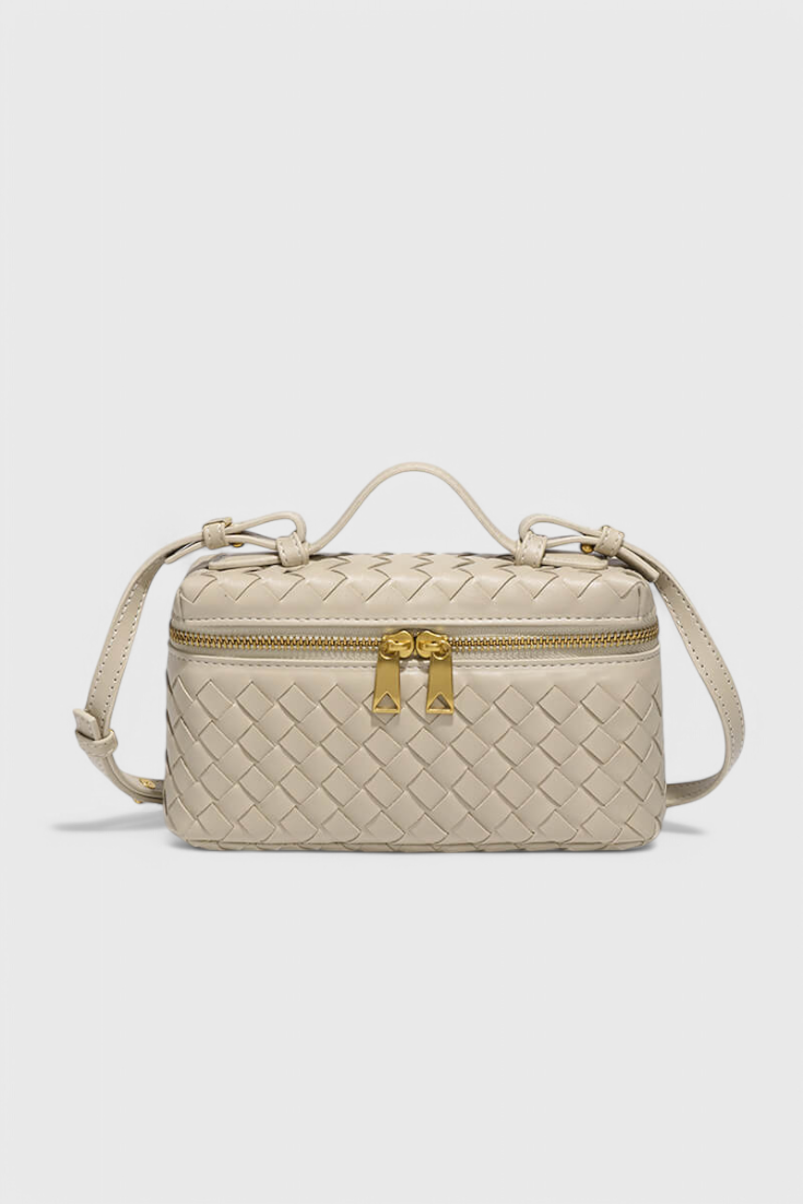 Bolso Mini Woven Milla con Acentos Dorados