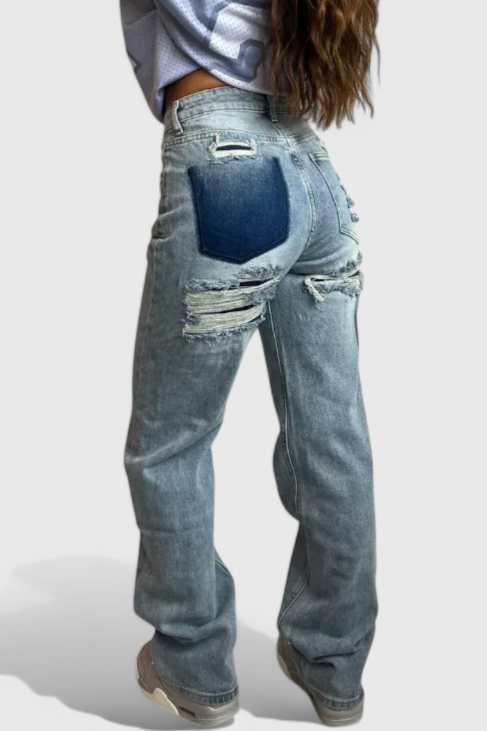 Jeans Roxy Vintage de Cintura Alta Desgastados