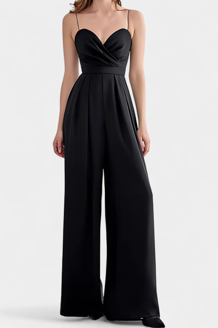 Mono Sexy Romily con Tirantes y Pierna Ancha Elegante